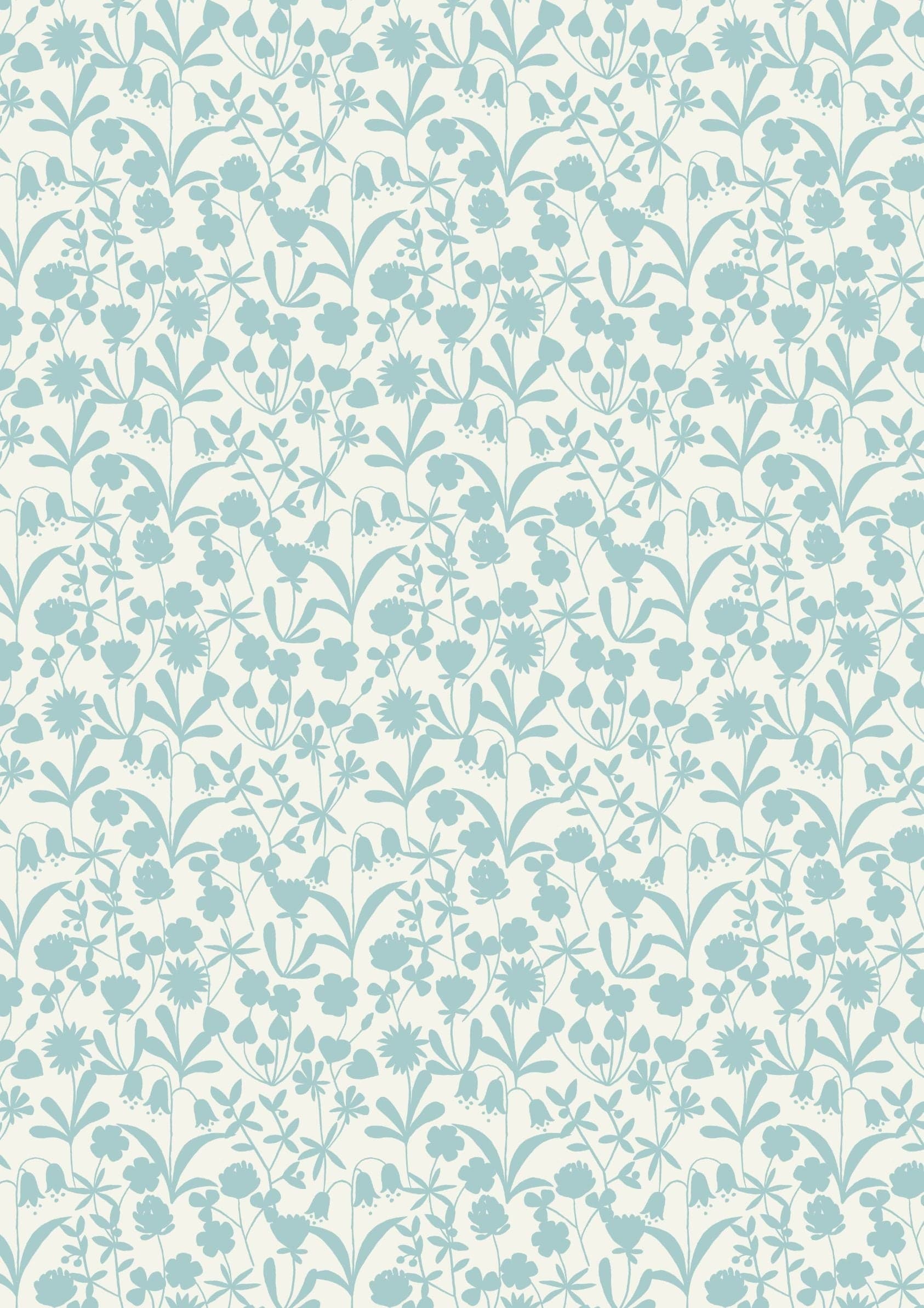 Fabric Spring bluebells floral on lavender cotton fabric - 'Bluebell Wood' Lewis & Irene