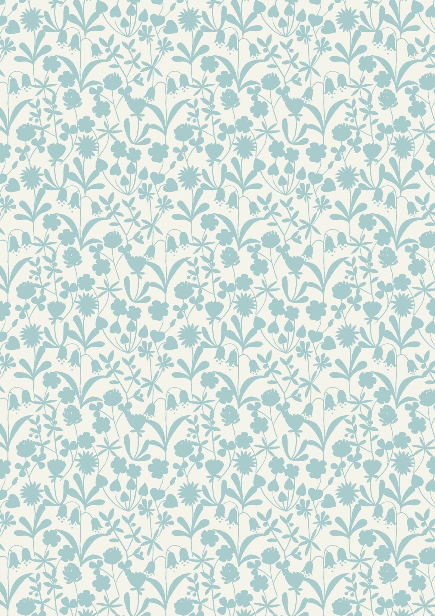 Fabric Spring bluebells floral on lavender cotton fabric - 'Bluebell Wood' Lewis & Irene