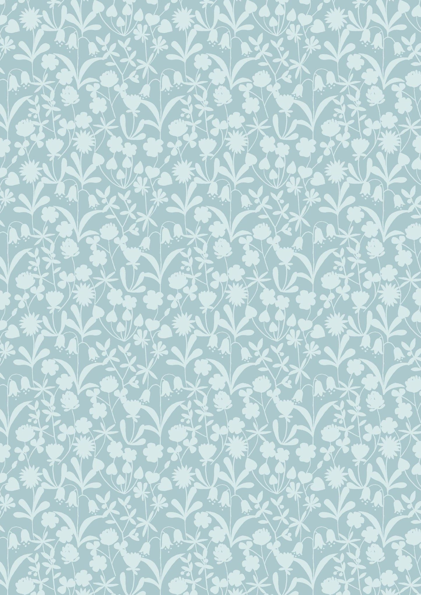 Fabric Spring bluebells floral on lavender cotton fabric - 'Bluebell Wood' Lewis & Irene
