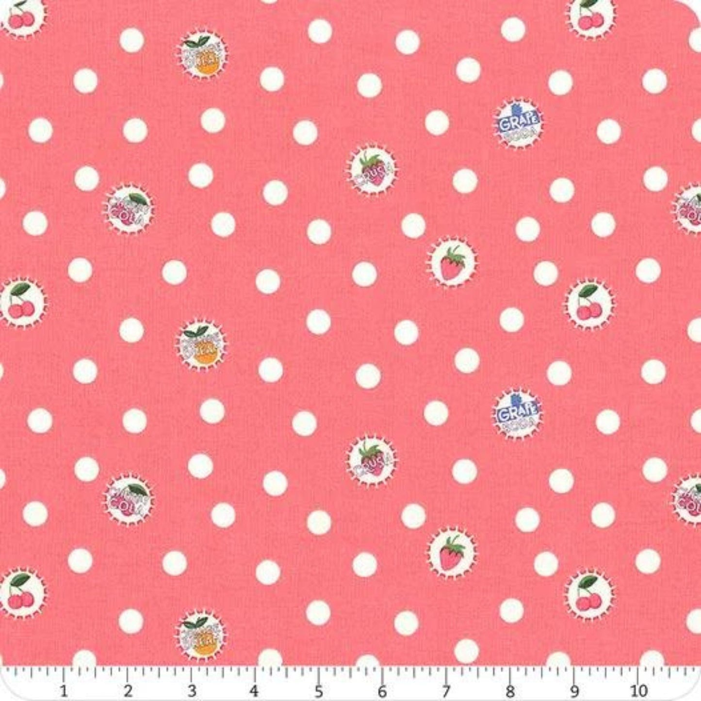 Fabric Strawberries cotton fabric - Tablecloth Pink Summer Picnic - Riley Blake