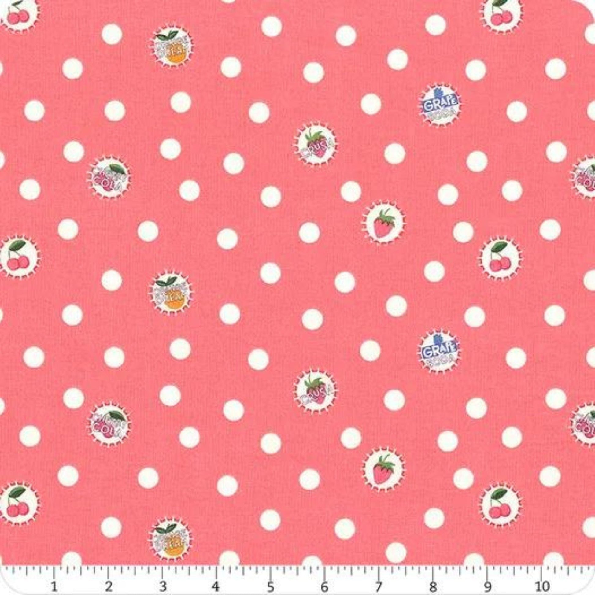 Fabric Strawberries cotton fabric - Tablecloth Pink Summer Picnic - Riley Blake