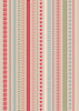 Fabric Stripes on cream cotton fabric - Gingerbread Season by Lewis & Irene