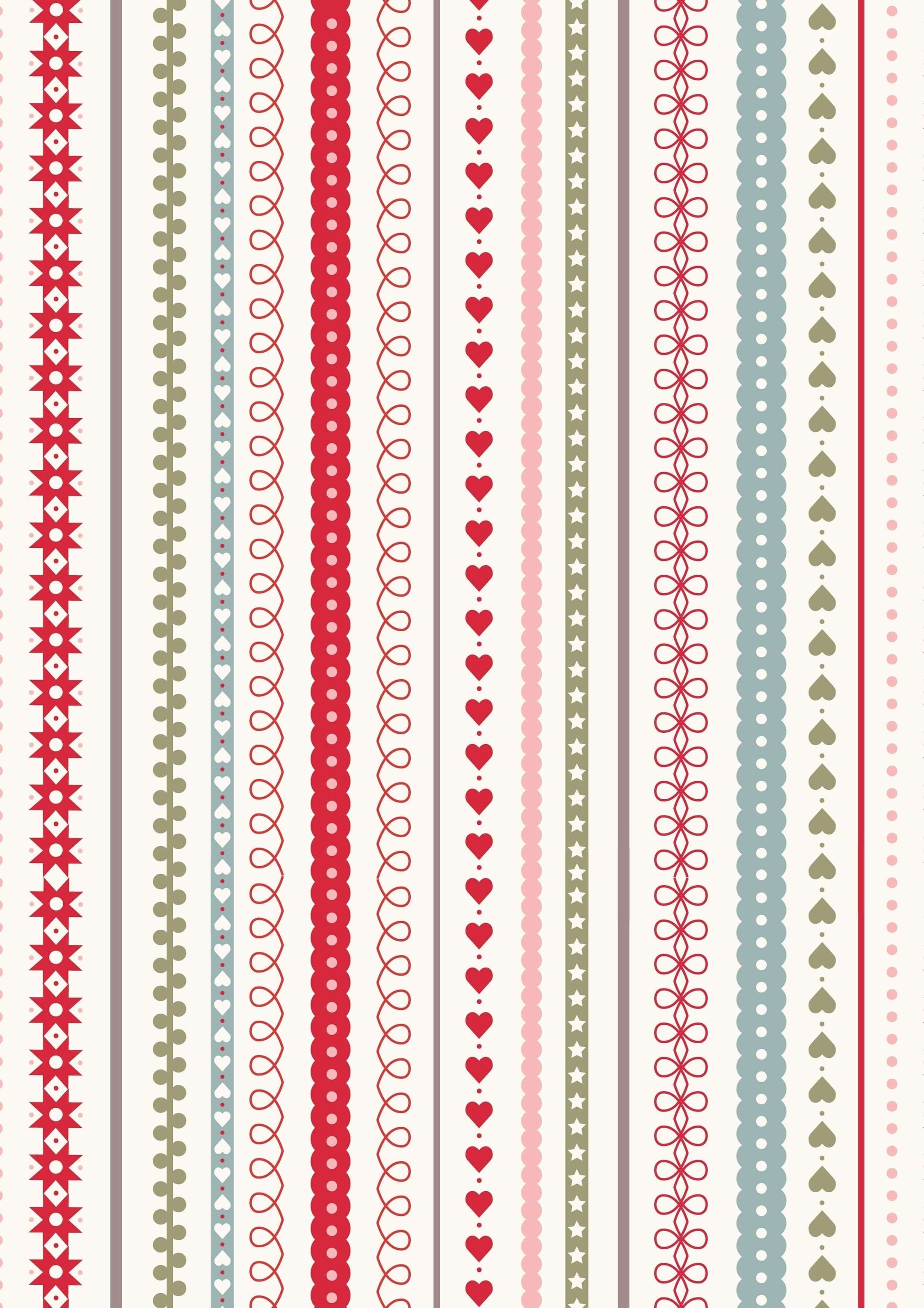 Fabric Stripes on dark cotton fabric - Gingerbread Season by Lewis & Irene