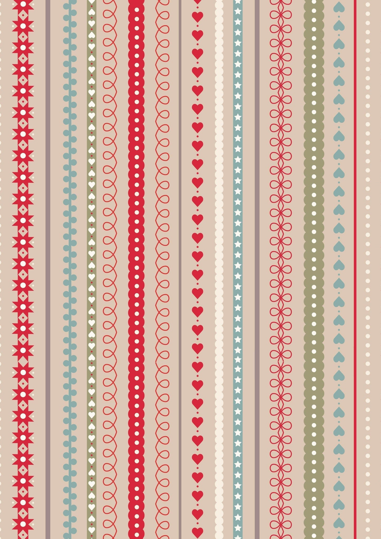 Fabric Stripes on dark cotton fabric - Gingerbread Season by Lewis & Irene