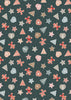 Fabric Stripes on dark cotton fabric - Gingerbread Season by Lewis & Irene