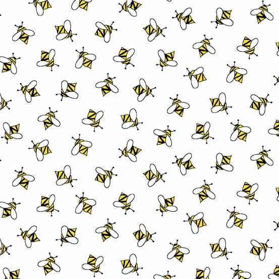 Fabric Sunflowers and bee panel by Makower - 2/9985 KL