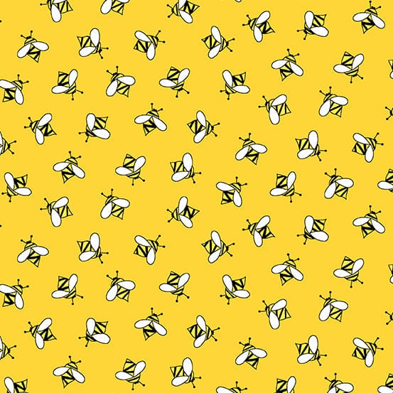 Fabric Sunflowers and bee panel by Makower - 2/9985 KL