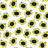 Fabric Sunflowers and Honey by Makower - Sunflower heads black 2/9986 L