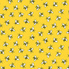 Fabric Sunflowers and Honey by Makower - Sunflower heads white 2/9986 L