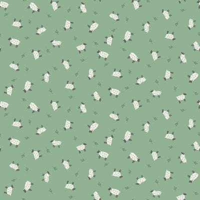 Fabric Swallows birds in the clouds light blue 100% cotton - Heather and Sage by Makower