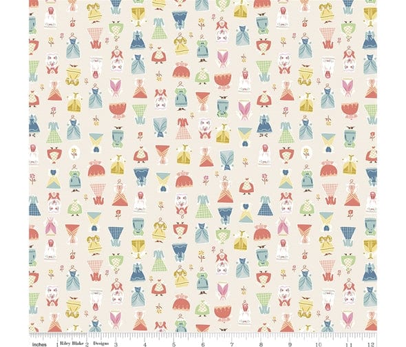 Fabric Sweet peas on light green cotton fabric - Little Women by Riley Blake