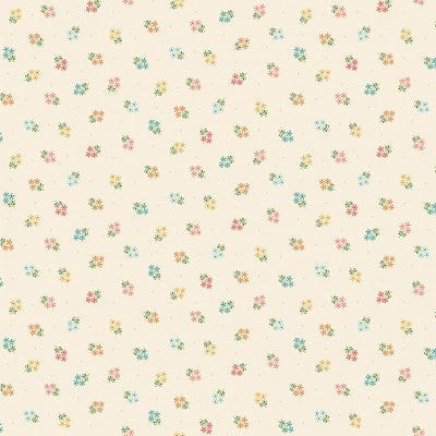 Fabric Terrazzo stone effect on Turquoise cotton fabric - 'Amelia' Makower