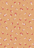 Fabric Toadstools on brown cotton fabric - Evergreen - Lewis & Irene