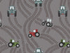 Fabric Tractors on grey cotton fabric by Lewis & Irene - Piggy Tales