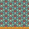 Fabric Turquoise birds on grey cotton fabric - Eden by Windham Fabrics