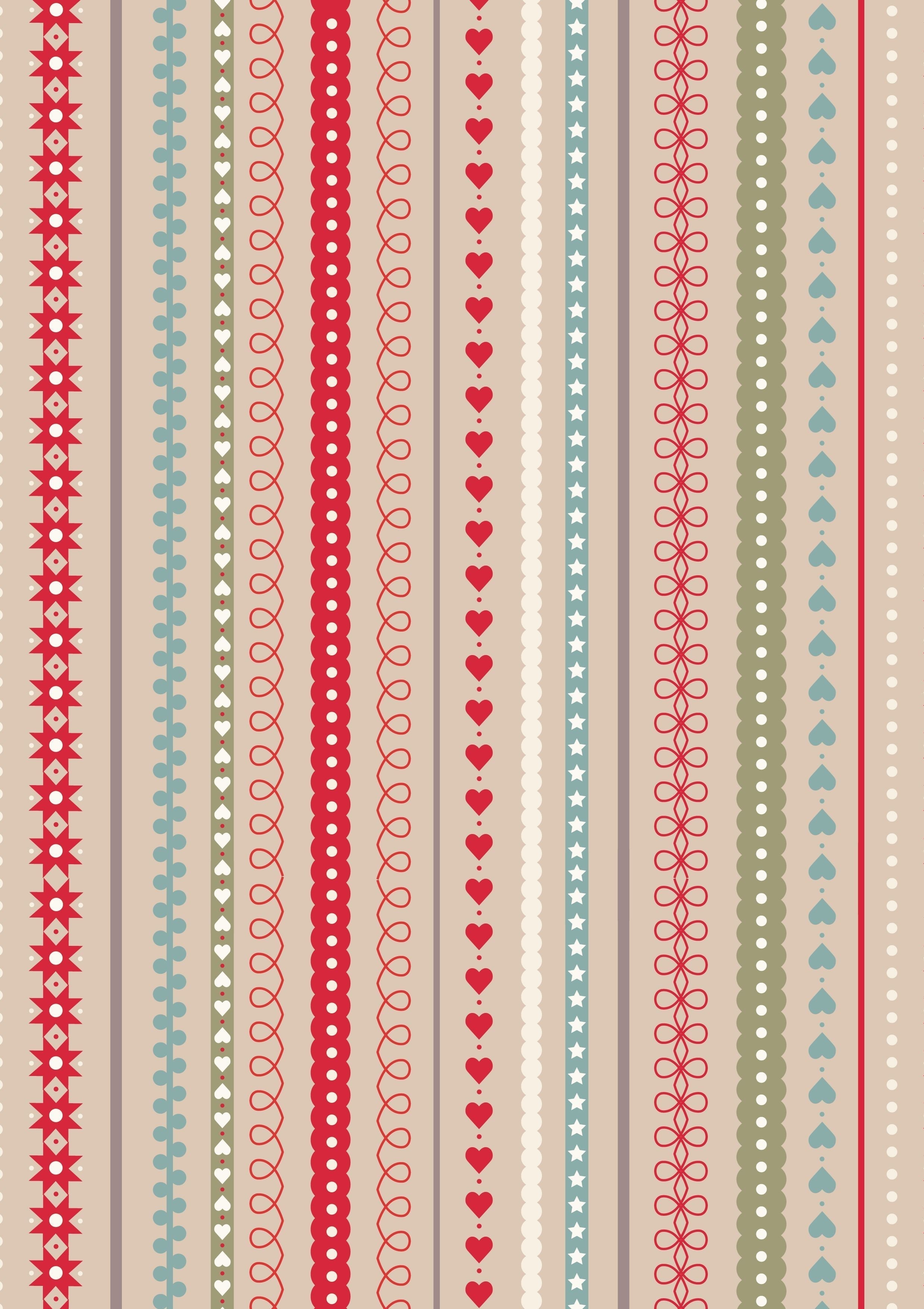 Stripes on dark cotton fabric - Gingerbread Season by Lewis & Irene