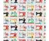 Fabric Vintage sewing on green cotton - 'A Stitch In Time' Michael Miller