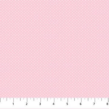 fabric Vintage style pink roses on a pale blue polka dot fabric - Tea for Two - Northcott