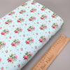 fabric Vintage style pink roses on a pale blue polka dot fabric - Tea for Two - Northcott
