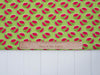 Fabric Watermelons on green cotton fabric - FabricArt