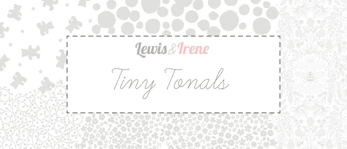 Fabric White bears and stars on cream cotton fabric - Lewis & Irene