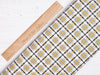 Fabric White, black and gold tartan plaid cotton fabric - 3 Wishes