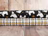 Fabric White, black and gold tartan plaid cotton fabric - 3 Wishes