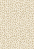 Fabric White dog roses on brown cotton - Evergreen - Lewis & Irene