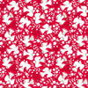 Fabric White doves on red cotton fabric with metallic elements - Starlit Hollow - Dashwood Studio