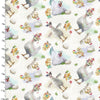 Fabric White Funny Farm Chickens Egg cotton fabric - 3 Wishes