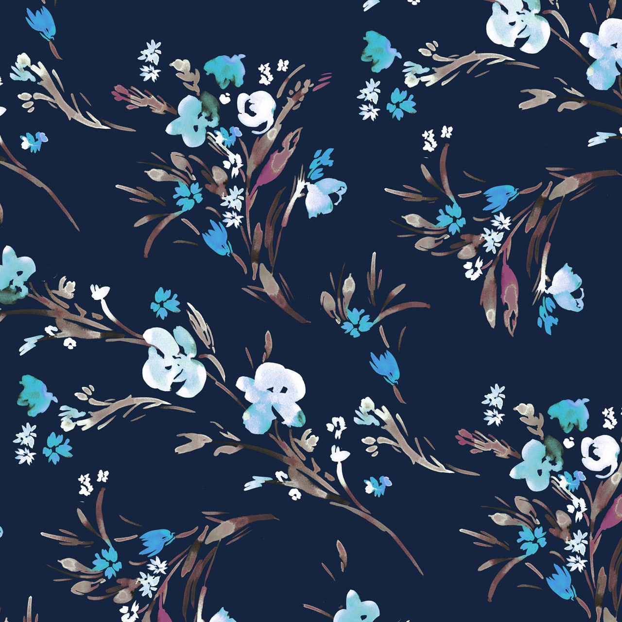 Fabric White speckled cotton Lawn fabric - Flourish by Dashwood Studio