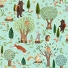 Forrest Animals cotton fabric cot panel  - 'Imagine' Clothworks