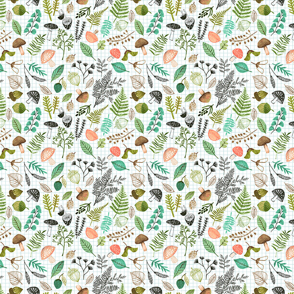 Forrest Animals cotton fabric cot panel  - 'Imagine' Clothworks