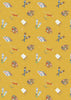 Fabric Yellow painting hobby cotton fabric - 'Small Things' Lewis & Irene