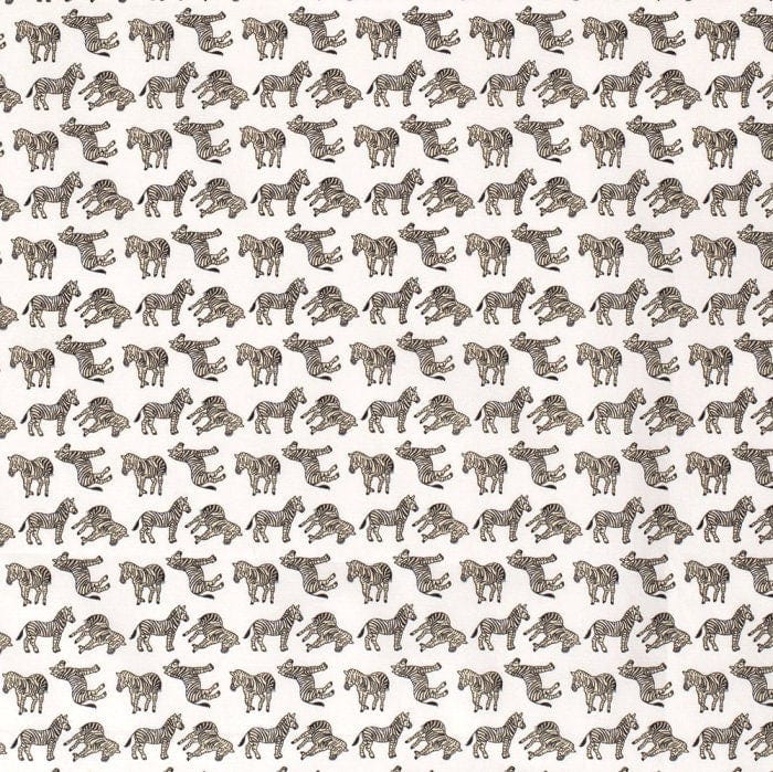 Fabric Zebras safari fabric on off White 100% wide cotton fabric