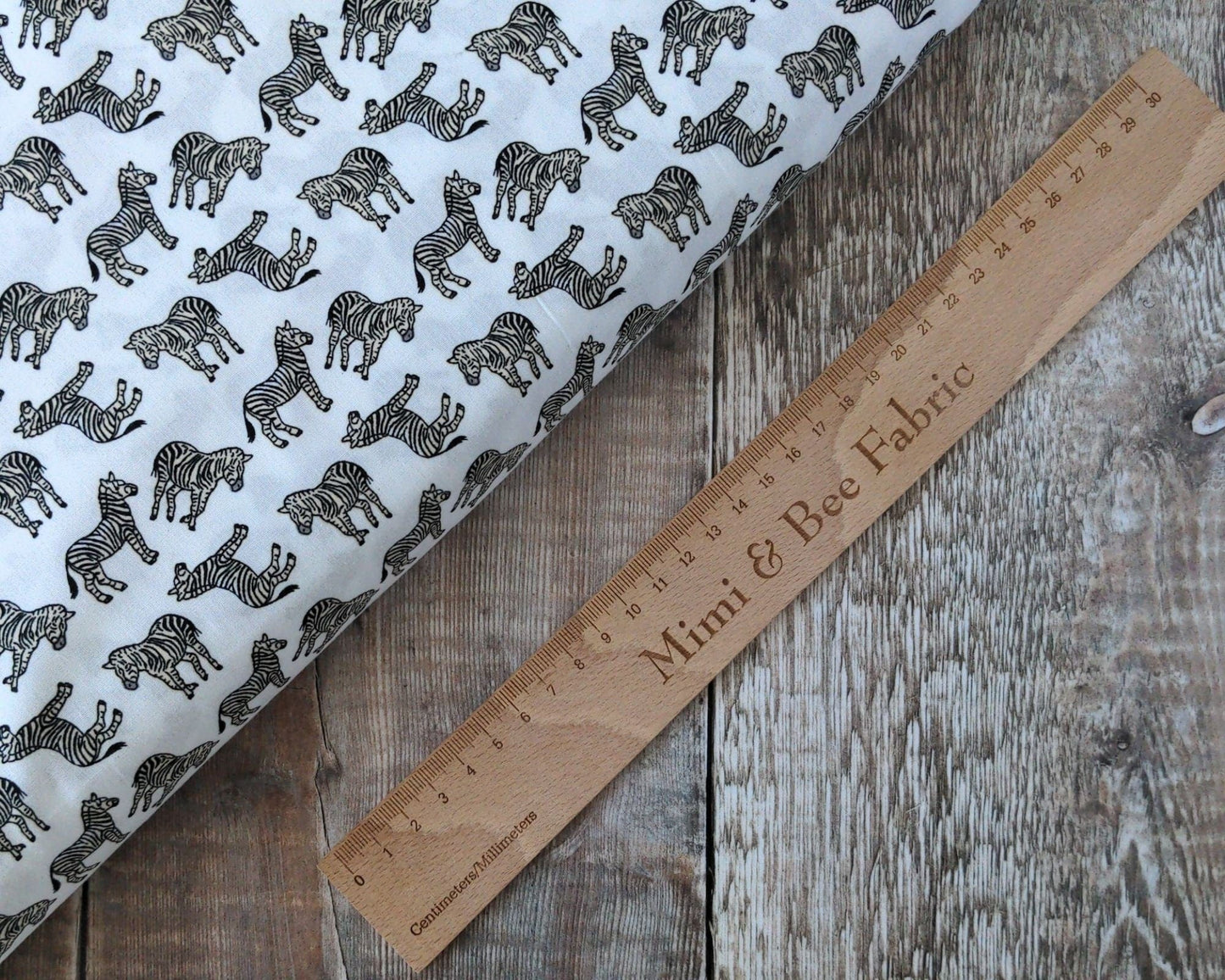 Fabric Zebras safari fabric on off White 100% wide cotton fabric