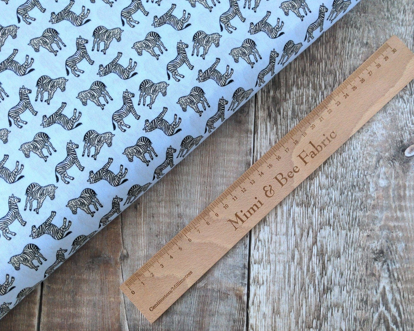 Fabric Zebras safari fabric on pale blue 100% cotton wide fabric