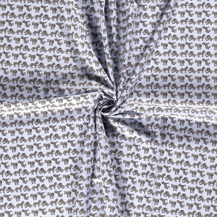 Fabric Zebras safari fabric on pale blue 100% cotton wide fabric